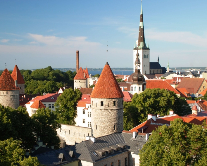 Panorámica de la ciudad medieval de Tallin